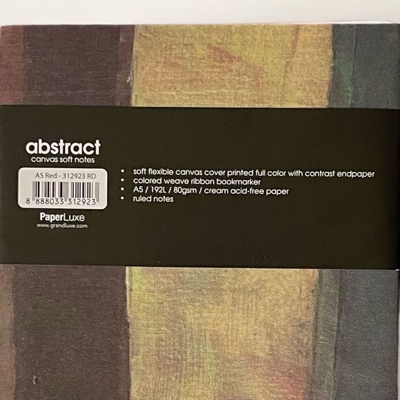 PaperLuxe Abstract Soft Canvas Soft Notes Ribbon Bookmarker Acid-Free Notebook - Picture 13 of 14